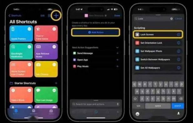 芦山苹果14锁屏维修店分享iPhone14升级iOS16.4后如何创建锁屏快捷方式 